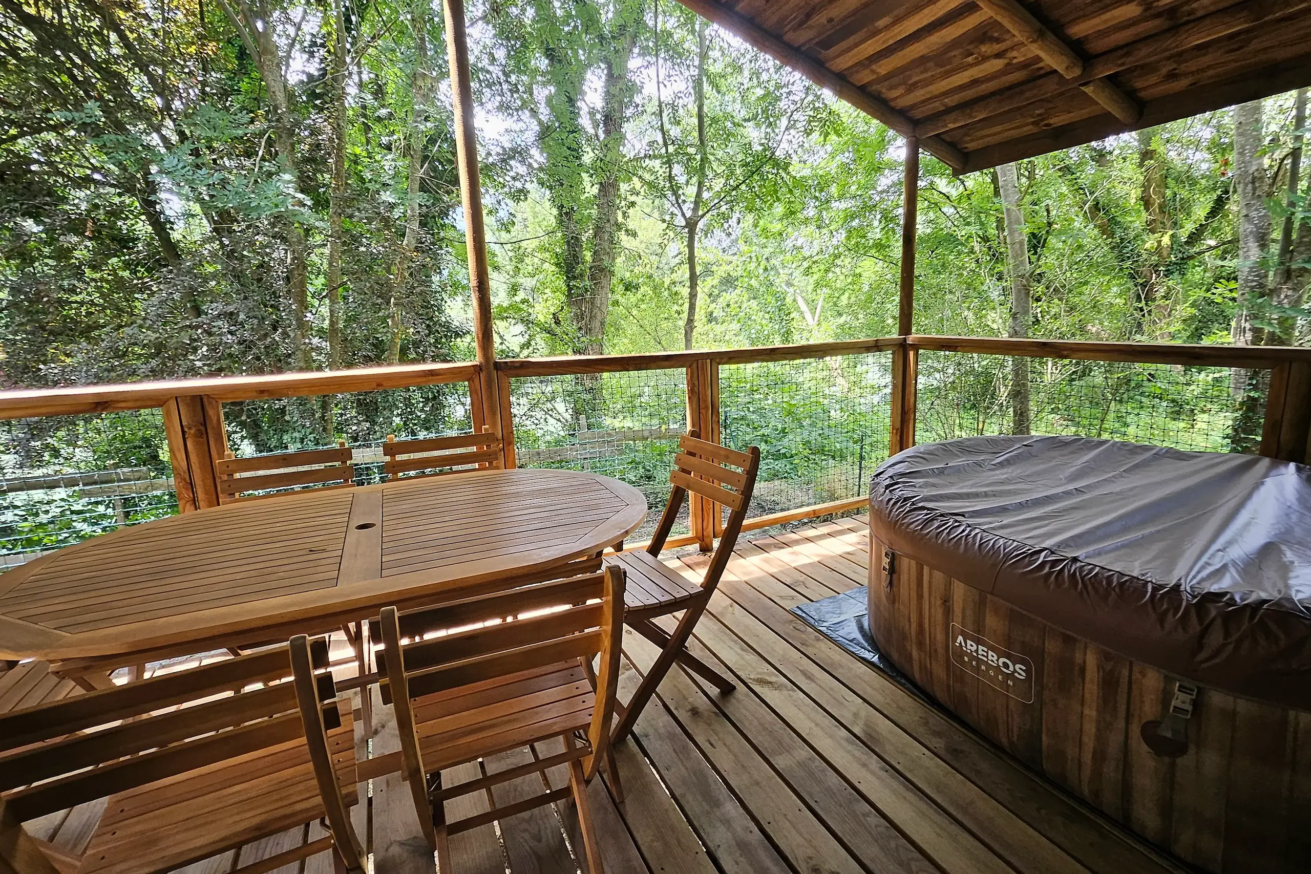 Vue depuis la terrasse du Nature Spa Famille.