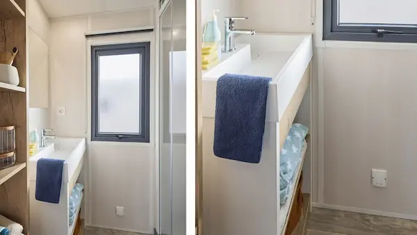 Chalet 2 chambres : salle de bain.