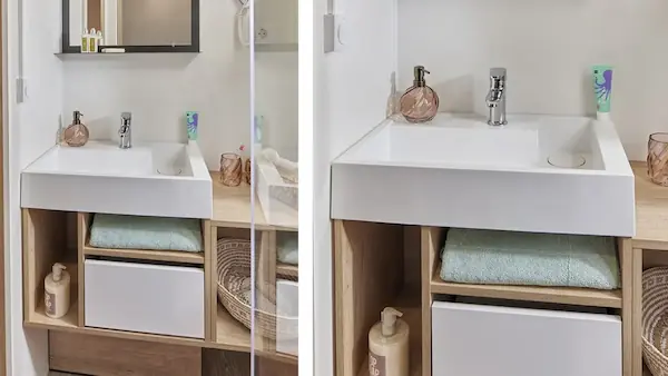 Premium 2 chambres : salle de bain.